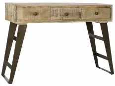 Ingresso DKD Home Decor 130 x 40 x 89 cm Naturale Nero Metallo Legno di mango