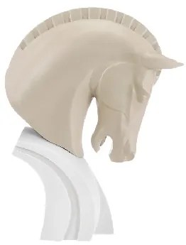 BONGELLI PREZIOSI piccola statua elegante testa di cavallo h 16 cm