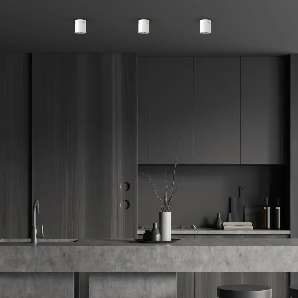 Faretto LED GEORGE 1xE27/6W/230V diametro 11 cm bianco