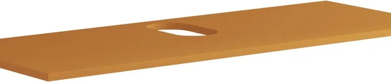 Top per lavabo appoggio Niwa L 120 x H 1.8 x P 46 cm laccato opaco senape truciolare