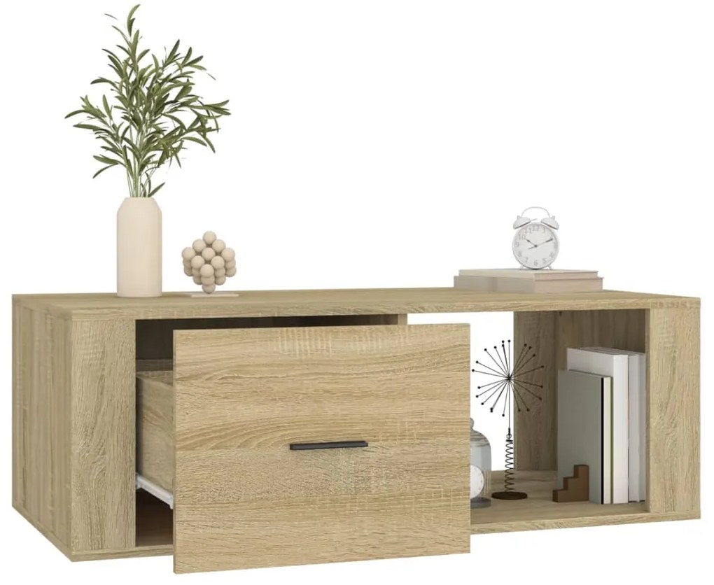 Tavolino salotto rovere sonoma 100x50,5x35 cm legno multistrato