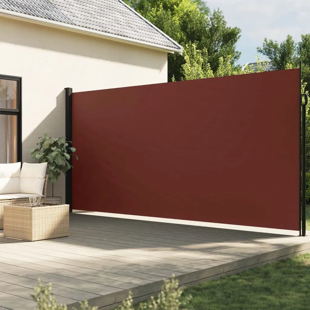 Tenda Da Sole Laterale Retrattile Marrone 220x500 Cm /