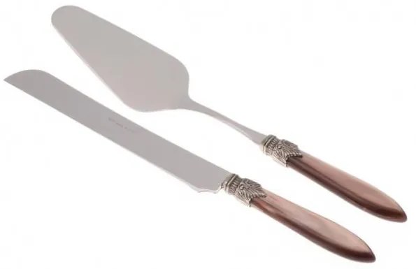 Posate Laura Set 2 Pz Pala e Coltello Torta - Manico Perlato Rivadossi