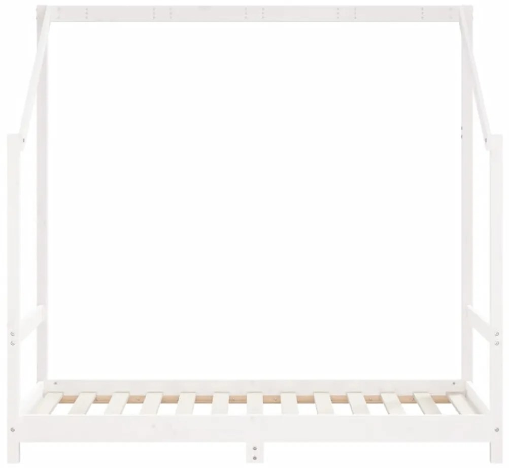 Giroletto per bambini bianco 80x160cm in legno massello di pino