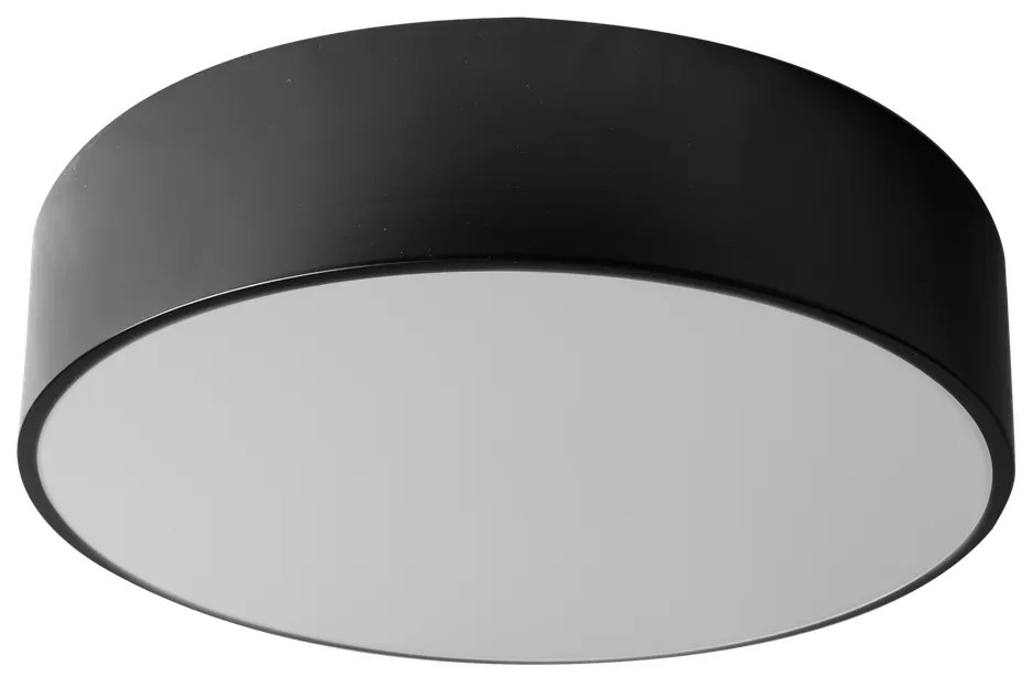 Lampada Plafoniere 30cm Rotonda Nero Da Soffitto app640-3c