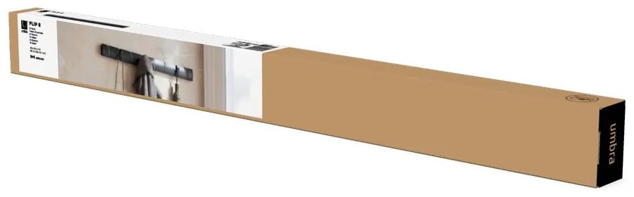 Appendiabiti da parete nero in legno di frassino Flip - Umbra