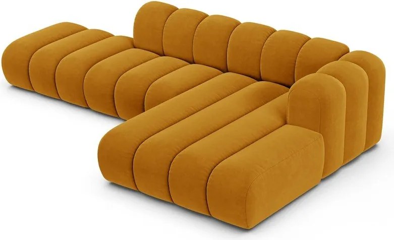 Divano angolare giallo ad angolo destro Lupine - Micadoni Home