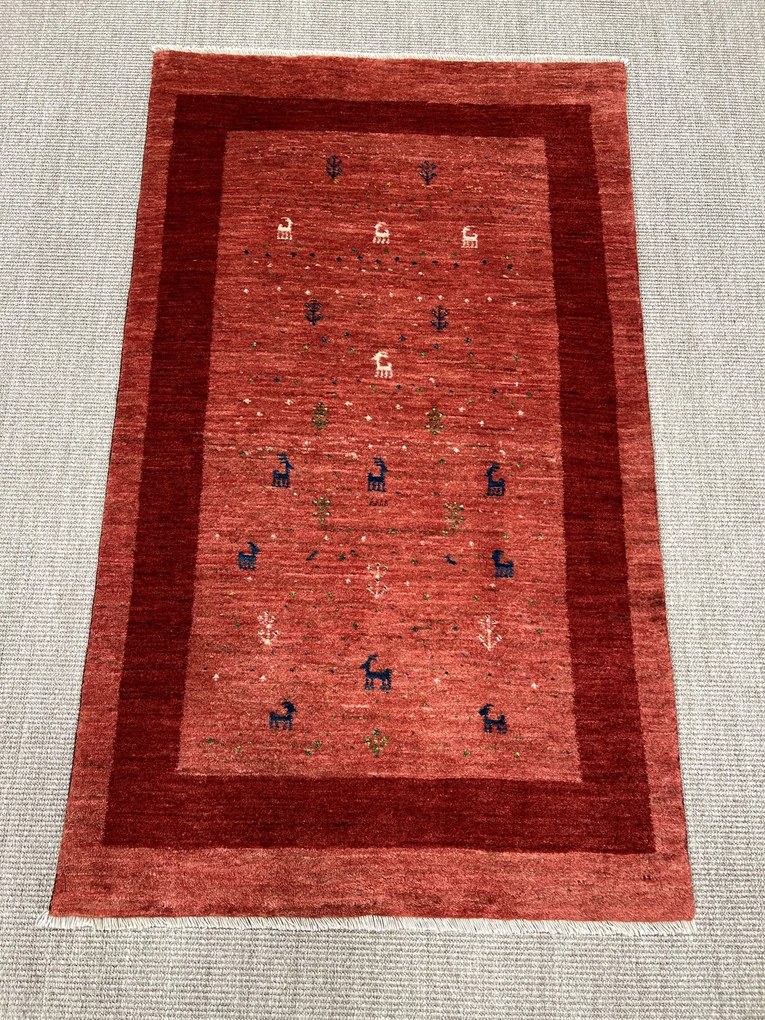 Gashguli Tappeto 150x90 Rosso (Iran) Annodato A Mano