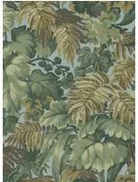 Cole & Son Carta da parati Royal Fernery - Khaki & Print Room Blue