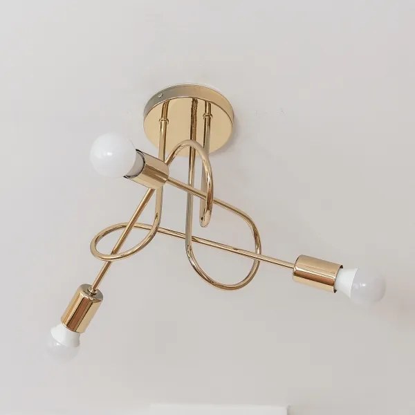 Plafoniera OXFORD 3xE27/15W/230V, dorata