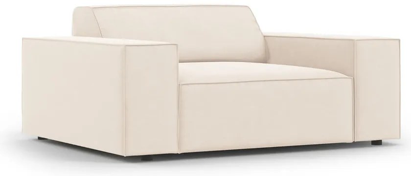 Poltrona beige con rivestimento in velluto Jodie – Micadoni Home