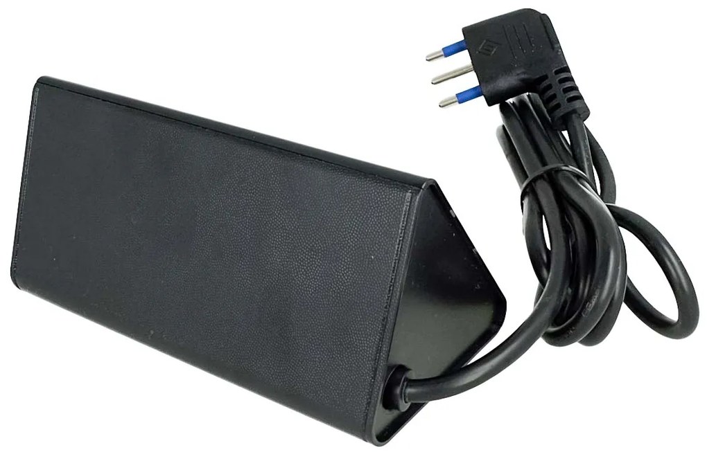 Multipresa Da Tavolo Con USB Nero 1 Presa Schuko 1 Presa Bipasso 10/16A Interruttore Spina 16A Cavo 2 Metri