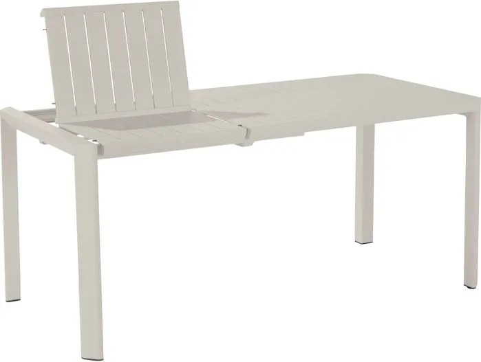 Tavolo allungabile da esterno rettangolare in alluminio beige 6 posti L da 110 a 162x82cm, Idaho NATERIAL