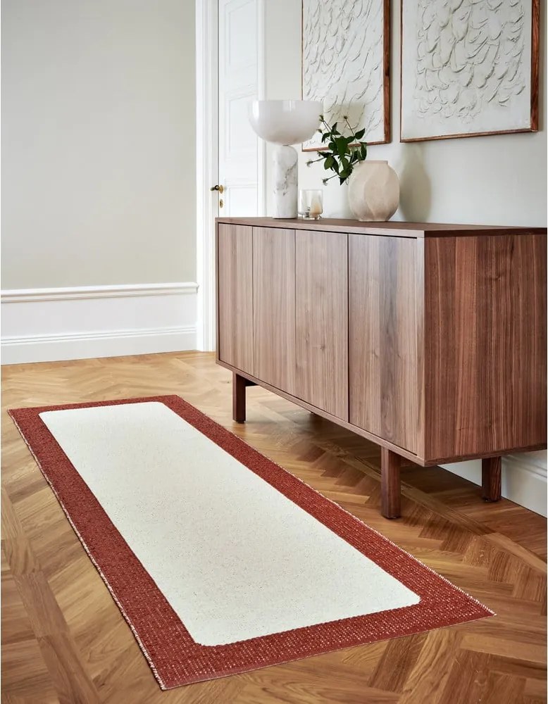 Tappeto da interno/esterno color mattone/color crema 70x120 cm Ilda Brick – Pappelina