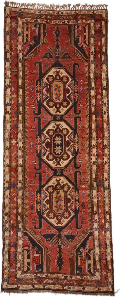 Shiraz Tappeto persiano 140 x 380 (Iran) Annodato A Mano