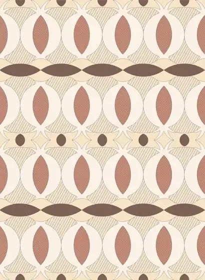 Ailanto Carta da parati Melograno Grande - Terracotta & Biscuit