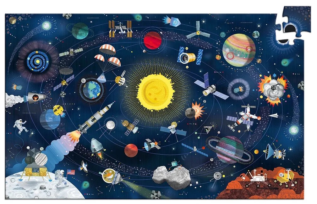 Un puzzle e un gioco di osservazione - spazio - 200 pezzi