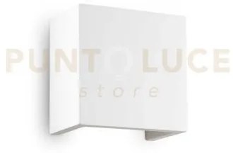 Flash applique a parete in gesso bianco verniciabile piccolo 1 luce...