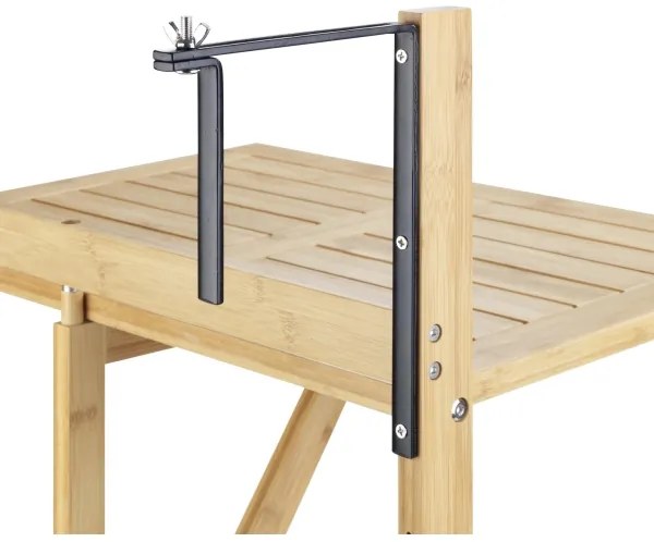 WENKO 69806800 - Tavolo WAIKIKI 64x65 cm bianco/marrone