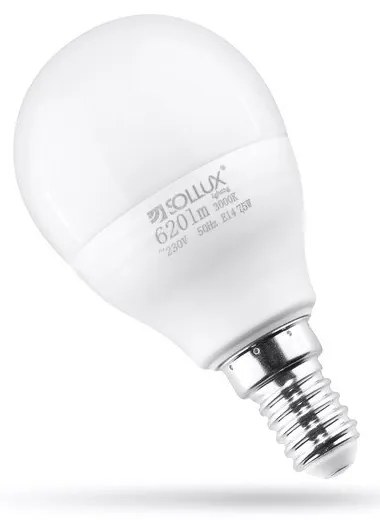 Lampadina LED con luce bianca calda con presa E14, 7,5 W – Sollux
