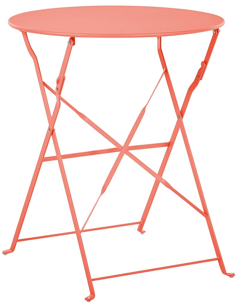 Set da balcone acciaio rosso corallo FIORI Beliani