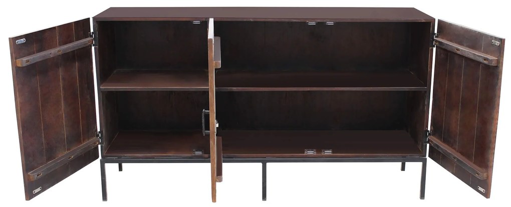 MANTRA - madia con decoro 3 ante legno e ferro