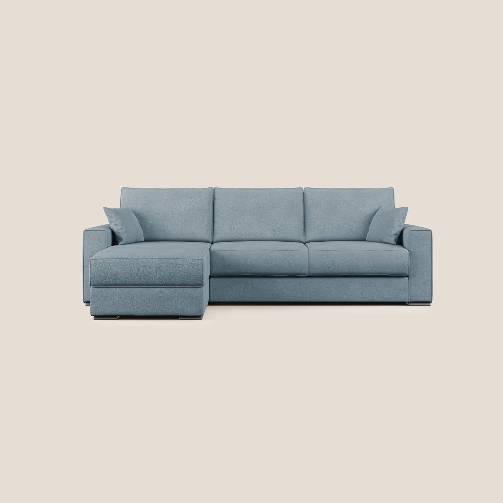 Dream Divano letto angolare in microfibra effetto pelle smacchiabile T15 carta da zucchero