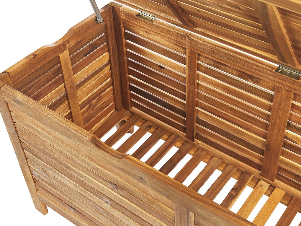 Cesta da giardino legno acacia chiaro 130 x 64 cm RIVIERA Beliani