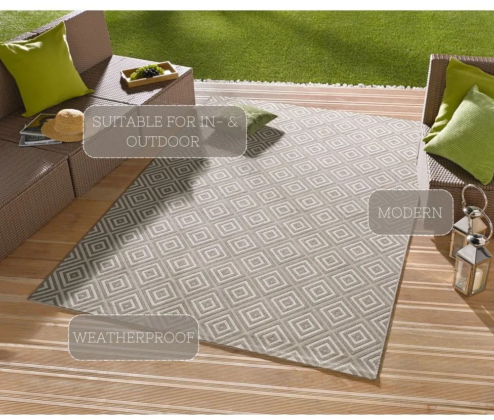 Tappeto grigio per esterni , 160 x 230 cm Karo - NORTHRUGS