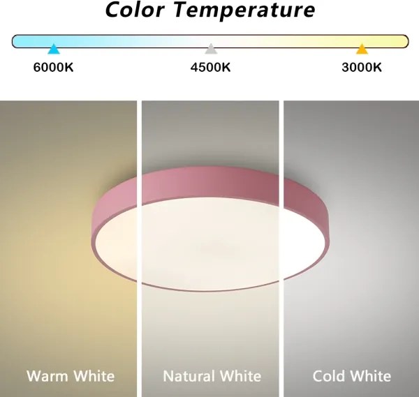 Brilagi - plafoniera LED POOL LED/48W/230V 3000/4000/6000K 40 cm rosa