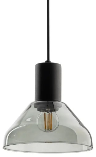 Lampadario a sospensione con filo per sistema a binario trifase NEO 1xE27/15W/230V nero/fumé nero