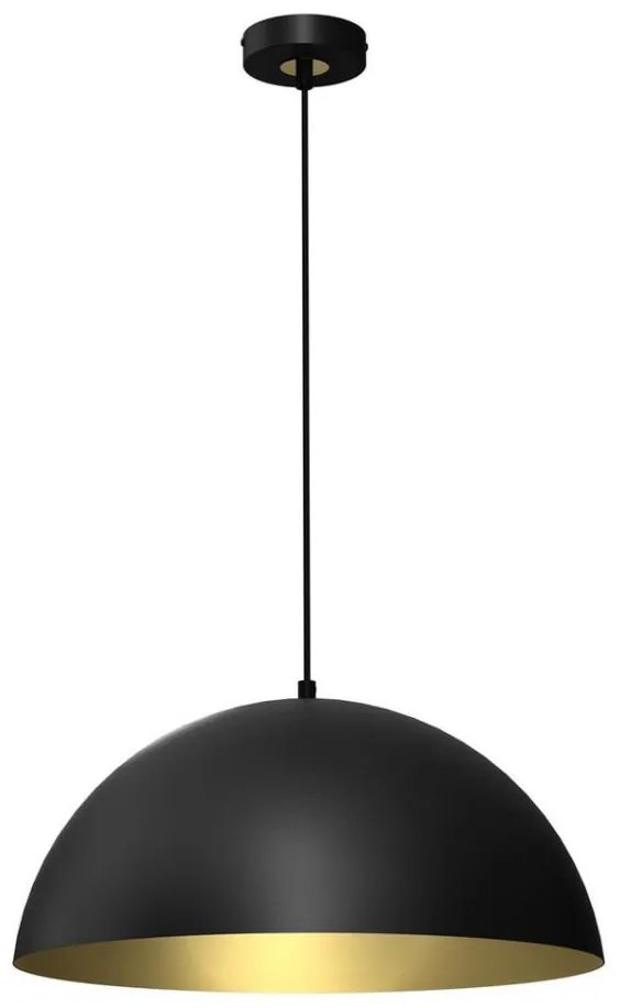 Lampadario su corda BETA 1xE27/60W/230V d. 45 cm nero