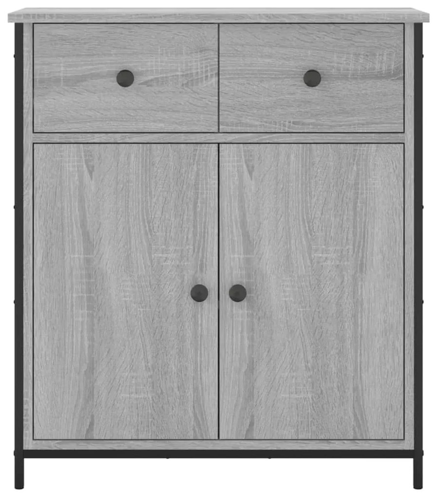 Credenza Grigio Sonoma 70x30x80 cm in Legno Multistrato