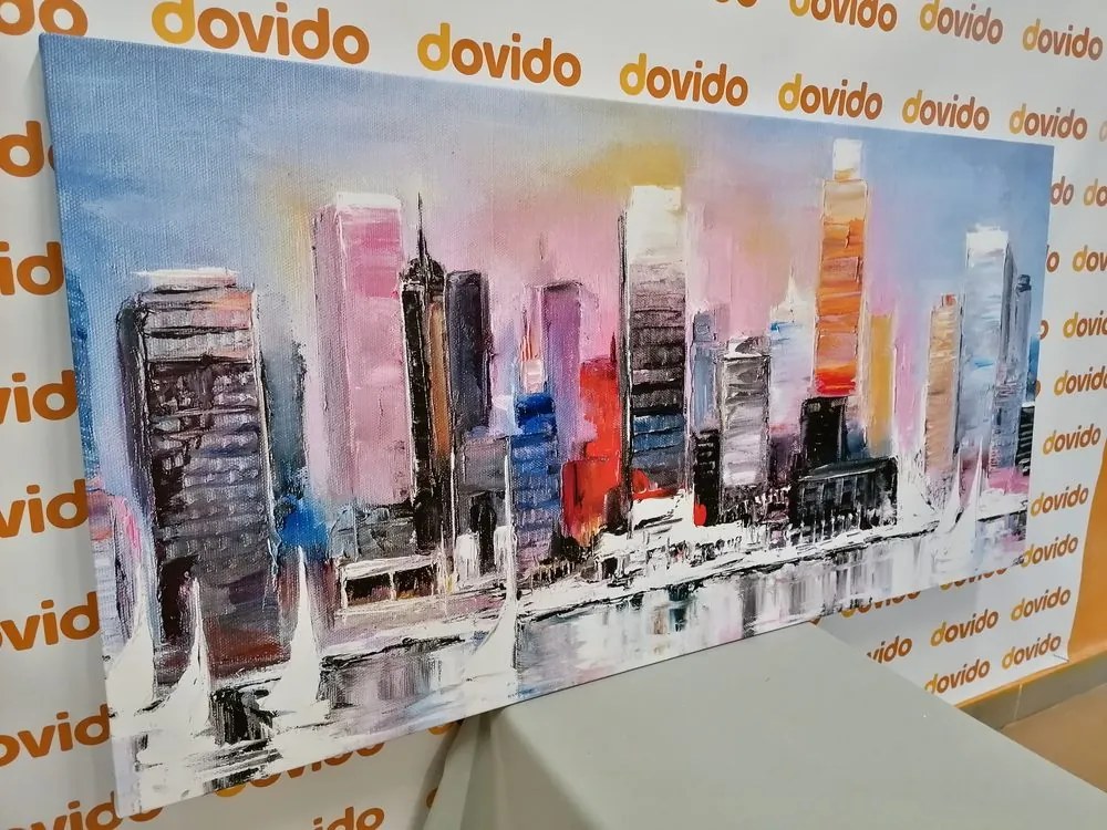 Quadro su tela – Città costiera
