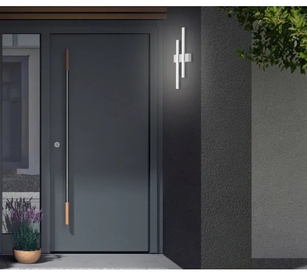 Telefunken - Applique LED da esterno 2xLED/4W/230V IP44, argento