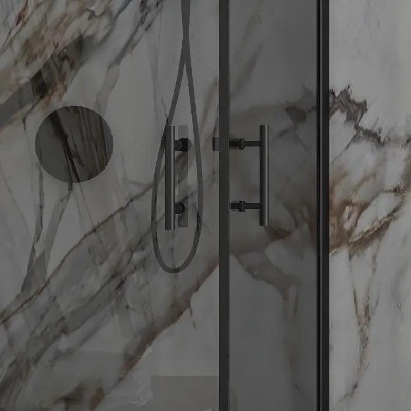 Box doccia 70x80 doppio battente vetro fumé altezza 200h | KS2800AF - KAMALU