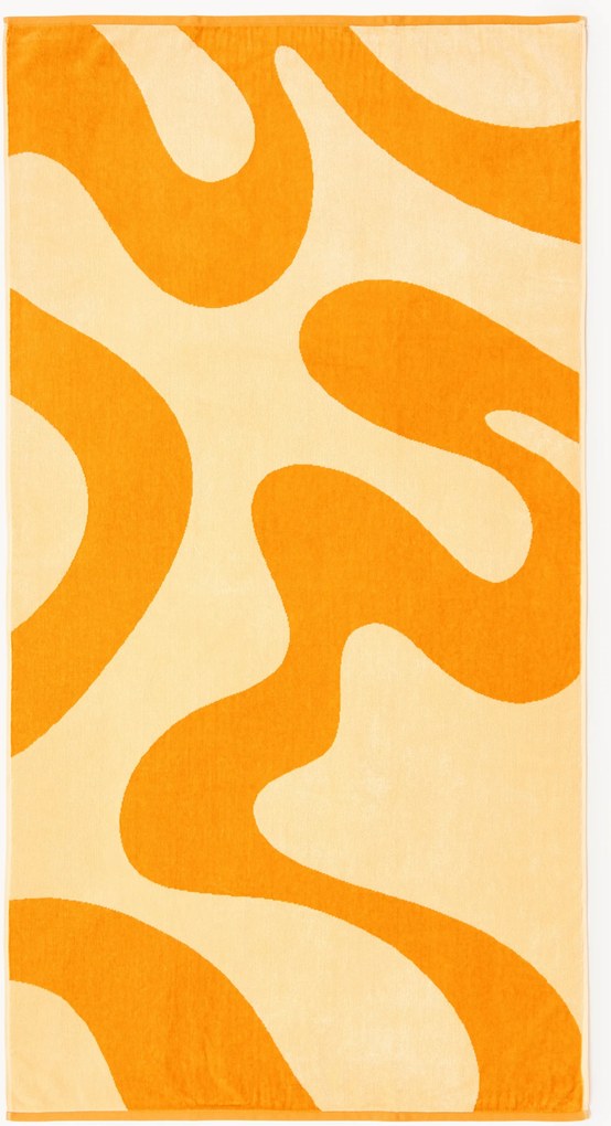 Telo mare in velluto con motivo ondulato Pia