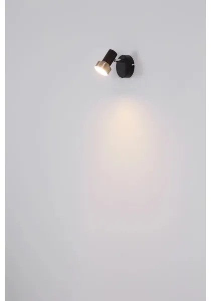 Globo 57917-1G - Faretto da parete MASON 1xGU10/25W/230V nero/oro