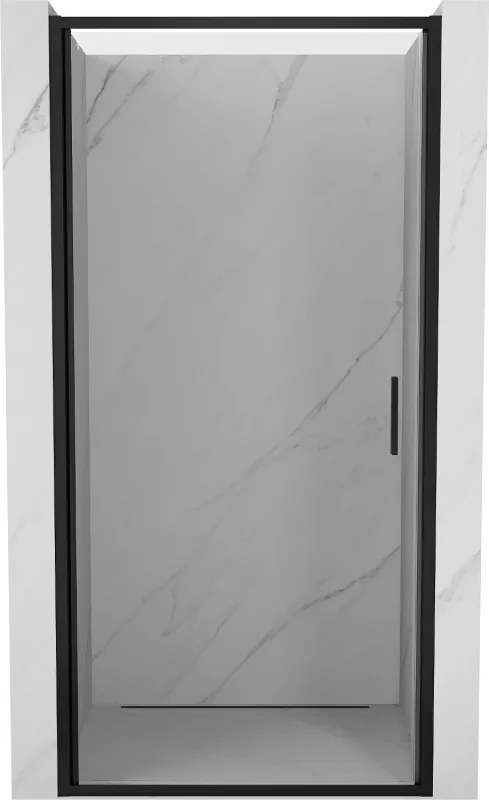 Mexen Exo porta doccia a battente 90 cm, trasparente, nero - 817-090-000-70-00