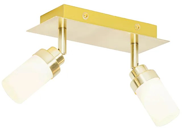 Faretto da bagno moderno ottone 2 luci IP44 - Japie