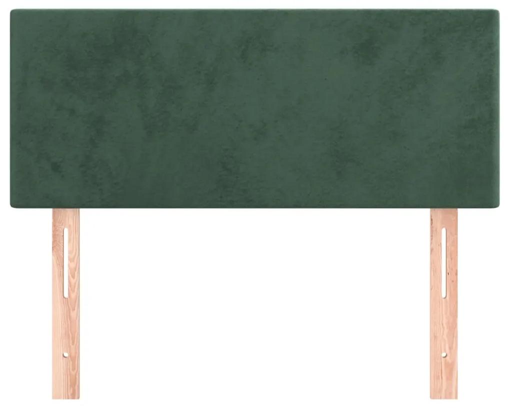Testiera verde scuro 80x5x78/88 cm in velluto