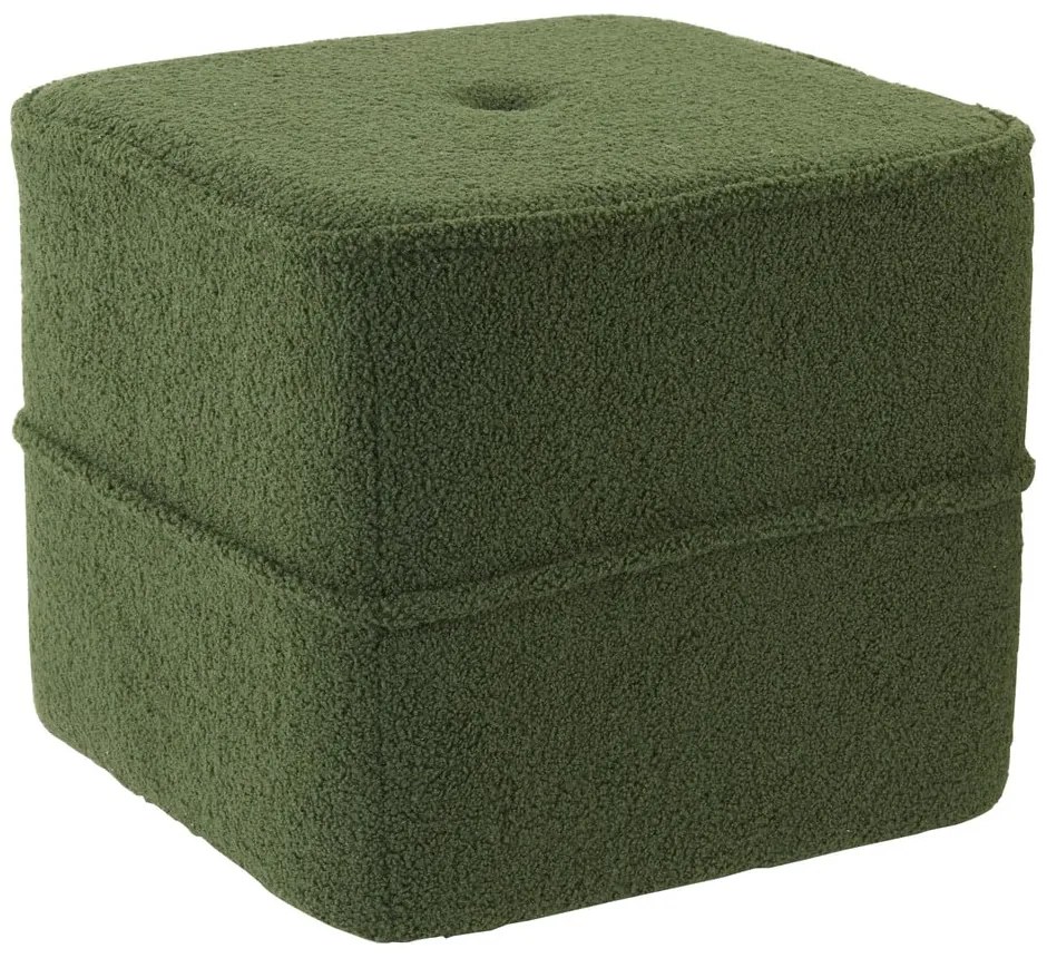 Pouf verde oliva 40x40 cm Kiki - Light &amp; Living