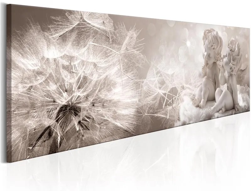 Quadro  Cherubs and the Dandelion  Colore Beige, Dimensioni e Misure 135x45