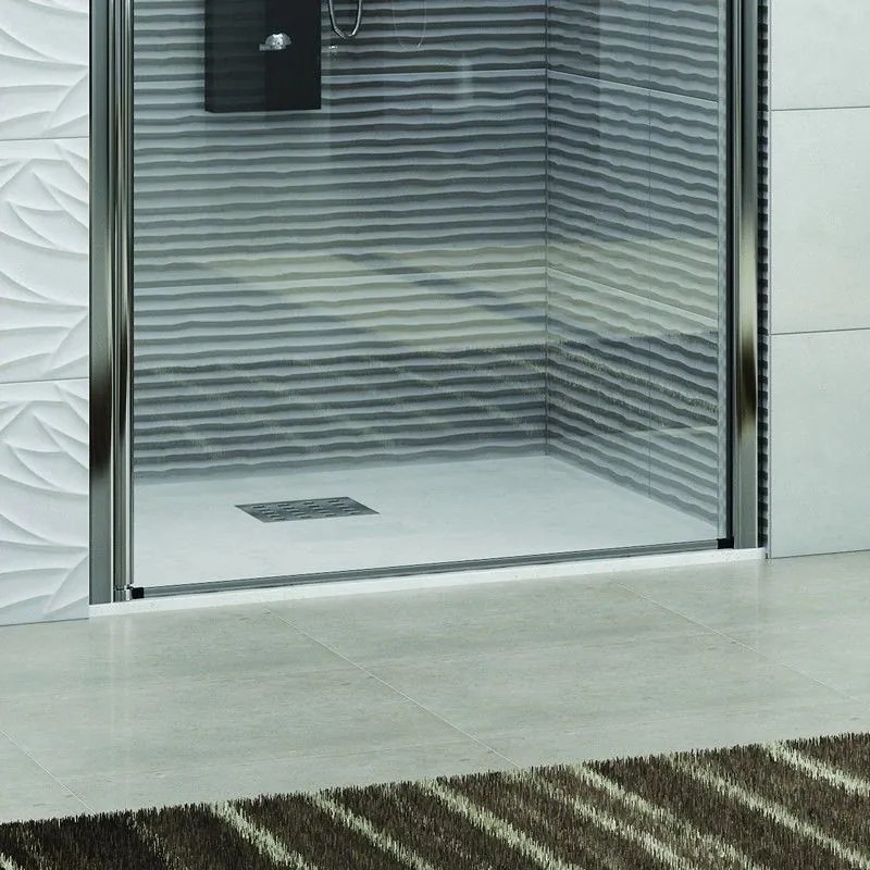 Kamalu - box doccia porta battente nicchia 75cm vetro trasparente ks2800n