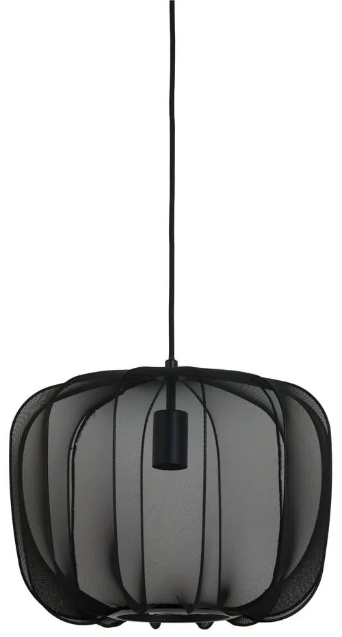 Lampadario nera con paralume in tessuto ø 40 cm Plumeria - Light &amp; Living