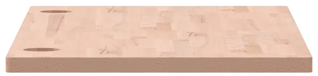 Piano scrivania 100x50x2,5 cm in legno massello di faggio