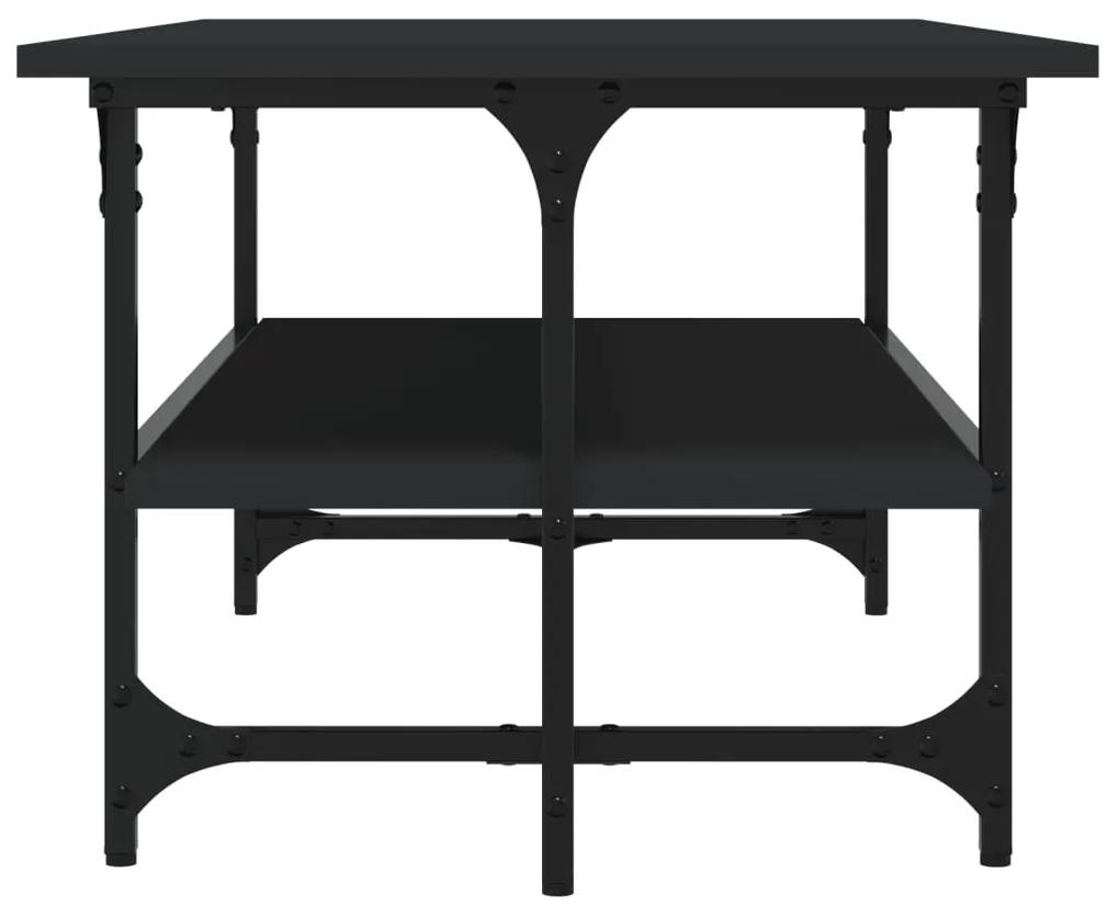 Tavolino salotto nero 100x50x40cm legno multistrato