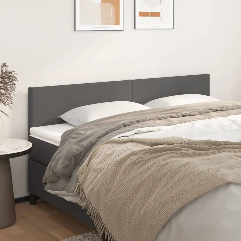 Testiera 2 Pz Grigio 80x5x78/88 Cm İn Similpelle /