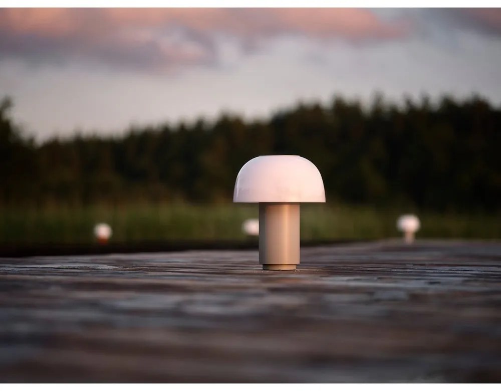 Lampada da tavolo dimmerabile a LED in alluminio grigio (altezza 22 cm) Harvest - Zone