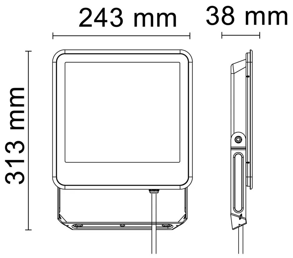 Proiettore LED 90W - 3000K - Bianco